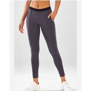 Fabletics Noelle Pant Grey and Black Workout Versatile Pants Small